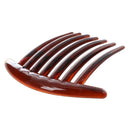 Hair Comb Pin Accessories Plastic Women Lady Fashion 2pcs Brown & 2pcs Blac E2H2