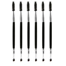 6pcs Double Ended Eyebrow Brush Eyelash Brush Wooden Handle Eye Makeup Tool