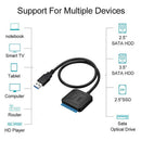 USB3.0 To SATA III Adapter Cable w/ UASP USB Converter For 2.5/3.5inch HDD SSD