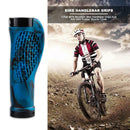 1 Pair MTB Mountain Bike Handlebar Grips Anti-Skid Rubber Cover (Dark Blue) A