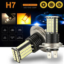 2Pcs H7 LED Fog Light Bulbs DRL 3200 Lumens Super Bright 84-SMD 12V 24V H7
