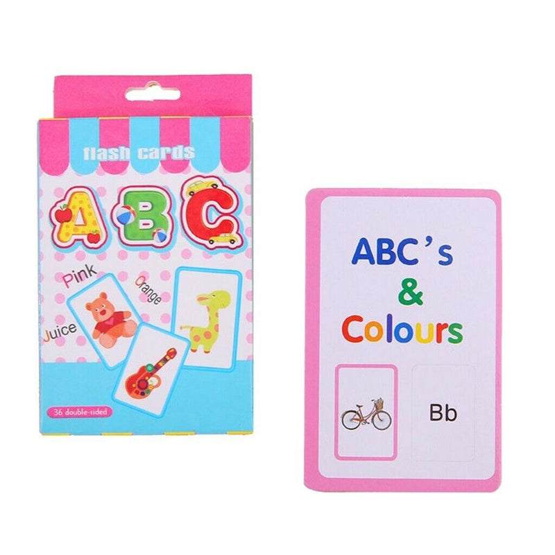 Toddler Preschool Kids Letter Recognizing Learning Alphabet Flash Cards (36pcs)