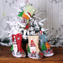 Christmas Socks Set Santa Claus Elk Candy Gift Bag Christmas Tree Hanging D E3Q8
