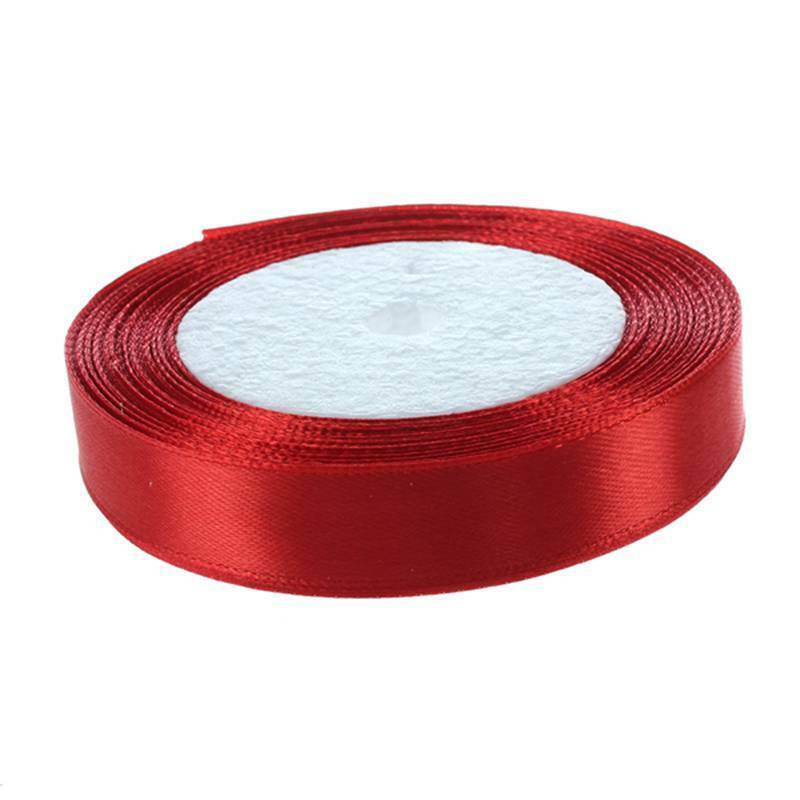1 roll Silk Satin Ribbon 15mm 22 Meters for Wedding Partyï¼ˆredï¼‰