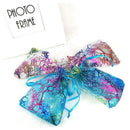 100 PCS 9x12CM Coral Pattern Drawstring Organza Bags for Wedding Favour BagsG6V5