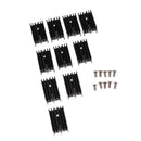 10x Aluminium Heatsink for TO-220 Mosfet Transistors,15x11x25mm(W*H*L) Black