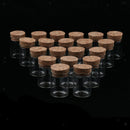 20Pcs 10ml Mini Empty Clear Glass Bottle Vials with Cork Stopper for Storage