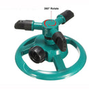 1x Lawn Sprinkler 3 Arms 360 Rotating Water Sprayer for Roof Garden Irri MVM