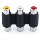 1PC 3 RCA AV audio video female to female jack coupler adapter 3RCA connector`US