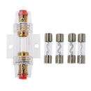Auto Audio Stereo Refit AGU Fuse Holder 4/8 Gauge Cable + 4pcs 30 Amp Fuses