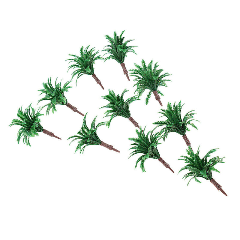 10X/Pack 4.5cm/1.77inch Green Models Tree 1/150 N for RR Railway Mini Scene