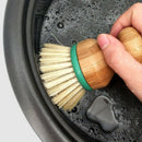 Set Of 3 Pieces Bamboo Scrub Brush Dish Scrubber Household Cleaning Sink We