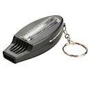 4IN1 Compass Thermometer Whistle Magnifier Versatile with Keychain Travel A