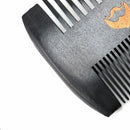 Blue Zoo Handmade Natural Pear wood Comb Double-side Beard Combs Men Shavin
