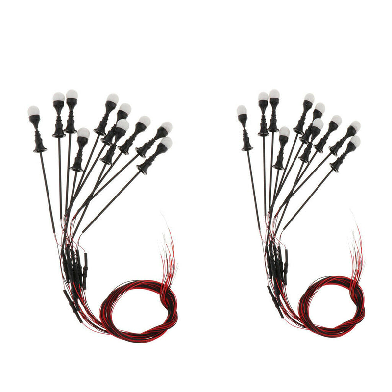 20PCS 1:100-1:150 Street Lights Train Scenery 12V LED Lamppost HO TT N