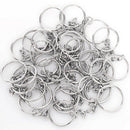 100Pcs Keychain Rings Jewelry With Chain And 100 Pcs Screw Eye Pins Bulk Fo L4C2