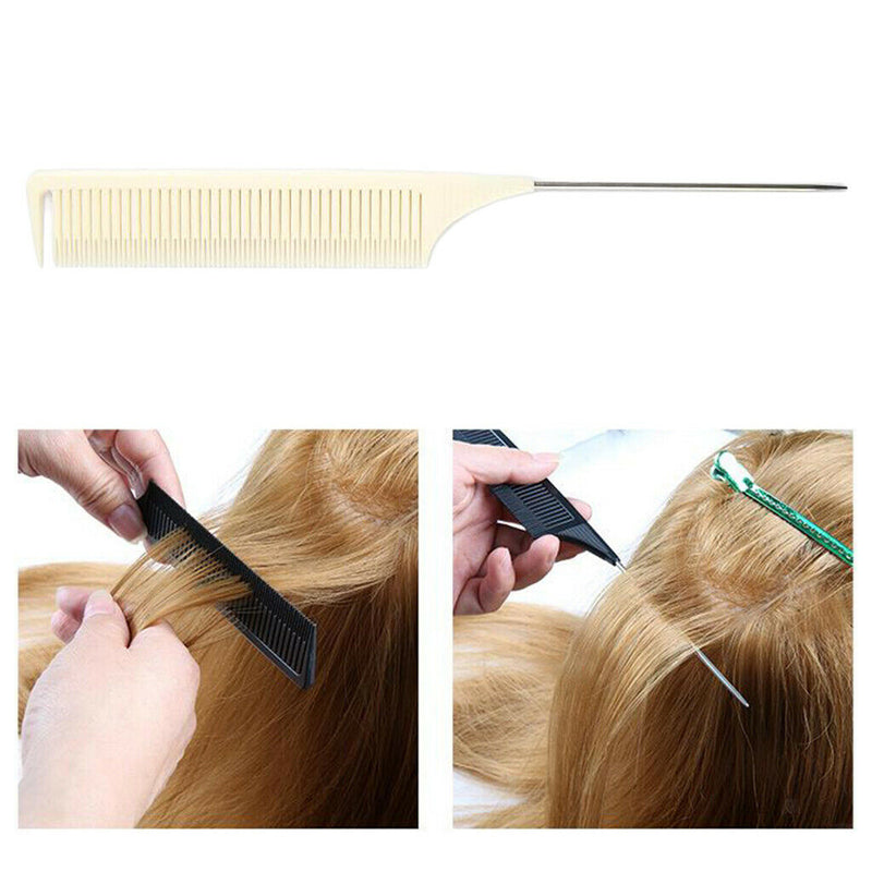 3x Pintail Comb, Anti Static Heat Resistant, Rat Tail Lift Comb for Hair Styling