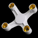 Porcelain Four Head Light Bulb Socket Splitter E27 BaseH Edison D3R0