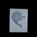 2X Puzzle Heart Shape Silicone Mold Casting Love Mould For DIY Jewelry PendantOZ