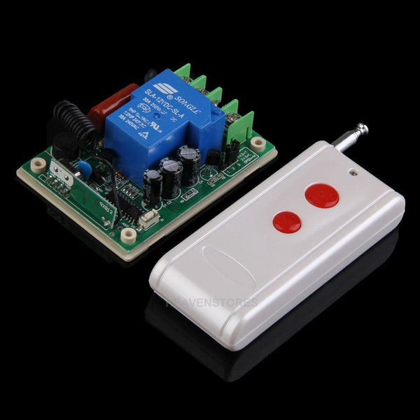 220V 30A 1CH Receiver 2 Buttons Remote Control 1000M 315MHz Transceiver Receiver