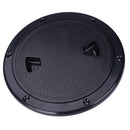Marine Boat RV Black 4" Plastic Access Hatch Cover Lid Screw Out Deck Plate