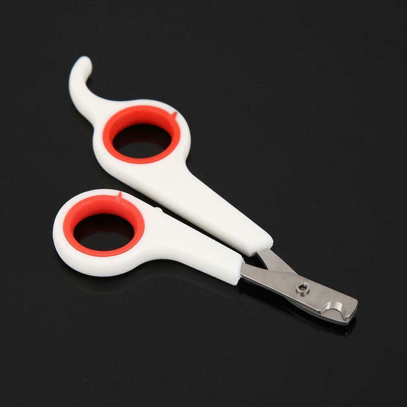 Stainless Steel Pet Nail Toe Scissors Dog Cat Claw Grooming Clipper (White)