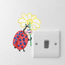 DIY Ladybug Diamond Painting Luminous Switch Stickers Bedroom Wall Decals