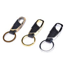 Men Creative Metal Faux Leather Key Chain Ring Keyfob Car Keyrings Keychain G JR