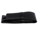 Waterproof Pencil Case Outdoor Portable Pens PU Leather Black