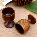 Natural Wooden Goblet Red Wine Cup Beer Mug Party Groomsmen Brown Gift Free