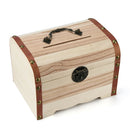 Wooden Piggy Bank Safe Money Box Savings With Lock Wood Carving Handmade