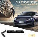 12 LED Car Windshield Strobe Light Emergency Flash Warning Lamp (White) A
