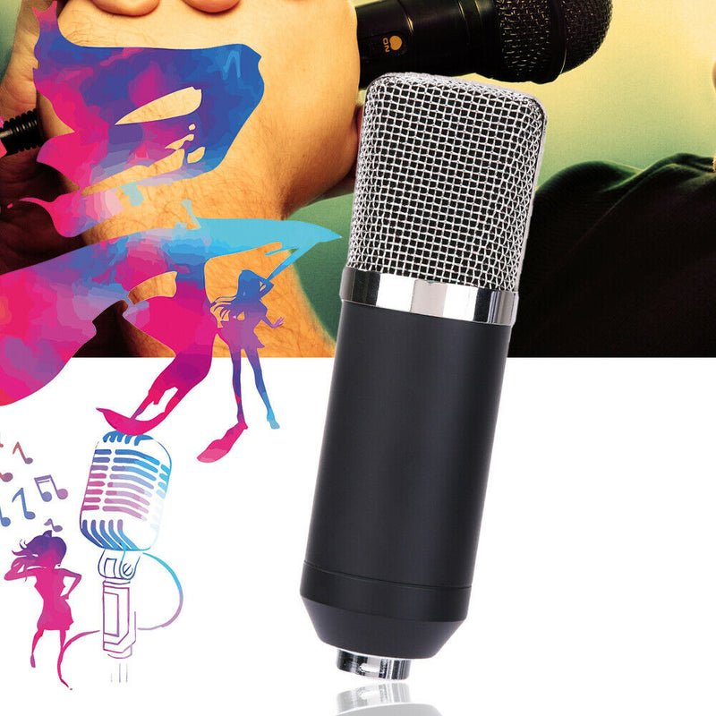 BM-700 Desk-mounted Studio Broadcasting Record Condenser Microphone (Black)