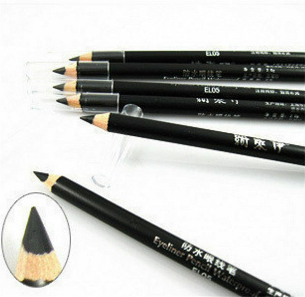 2Pcs EyeLiner Smooth Black Waterproof Cosmetic Beauty Makeup Eyeliner Pencil _AU