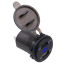 Waterproof Dual 4.2A USB Fast Charger Socket Power Outlet with Digital Voltmeter