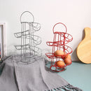 Egg Roller Wire Rack Keeper Stand Space Saver 24 Eggs Kitchen Worktop Red
