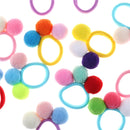 2Pcs Cute 3 Balls Elastics Hair Holders Bands Gum Fashion Kids Children Cand