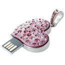 16 GB USB 2.0 Glitter Rhinestone Heart Style Flash Memory Drive Flash Disk