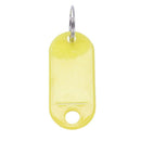 Yellow portable plastic key fob key tag ID labels 10 pieces J7C8