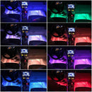 4x 12LED RGB Car Interior LED Strip Lights Atmosphere Neon Music Lamp zxc