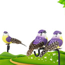 12 Pieces Feather And Foam Birds Home Artificial
