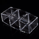 1pc 3 Lattices Acrylic Clear Cosmetic Organizer Makeup Brushes Pen Storage Box