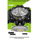 Men Sports Waterproof Digital Analog Electronic Quartz Watch (Black Green)