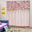 2PCS Floral Blackout Window Curtains Door Panel Bathroom Drape Valance 03