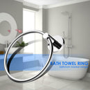 Stainless Steel Round Style Wall Mounted Towel Ring Holder  Bathroom Hanger