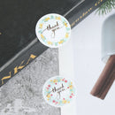 500pcs/roll round floral thank you stickers scrapbooking for package seal lSEAU