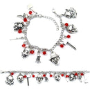 Horror Movie Charm Bracelet Gift Hand Bone Ax Ghost Halloween Creepy Fashion
