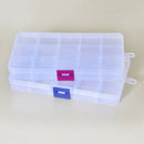 5pcs 15 Girds Clear Plastic Compartment Adjustable Organizer Storage Jewel EPD