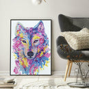 5D DIY Special Shaped Diamond Painting Wolf Head Embroidery Craft Kit Decor