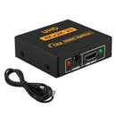 HDMI Switch 4k, 2-to-1 HDMI Switcher, HDMI splitter, Supports 4K, Full HD1080p,